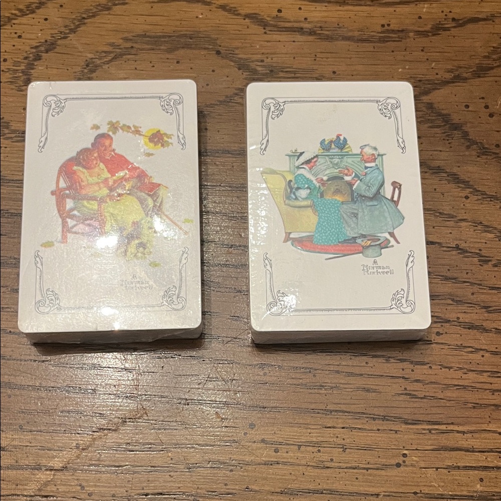 Vintage Norman Rockwell Playing Cards Set, sealed